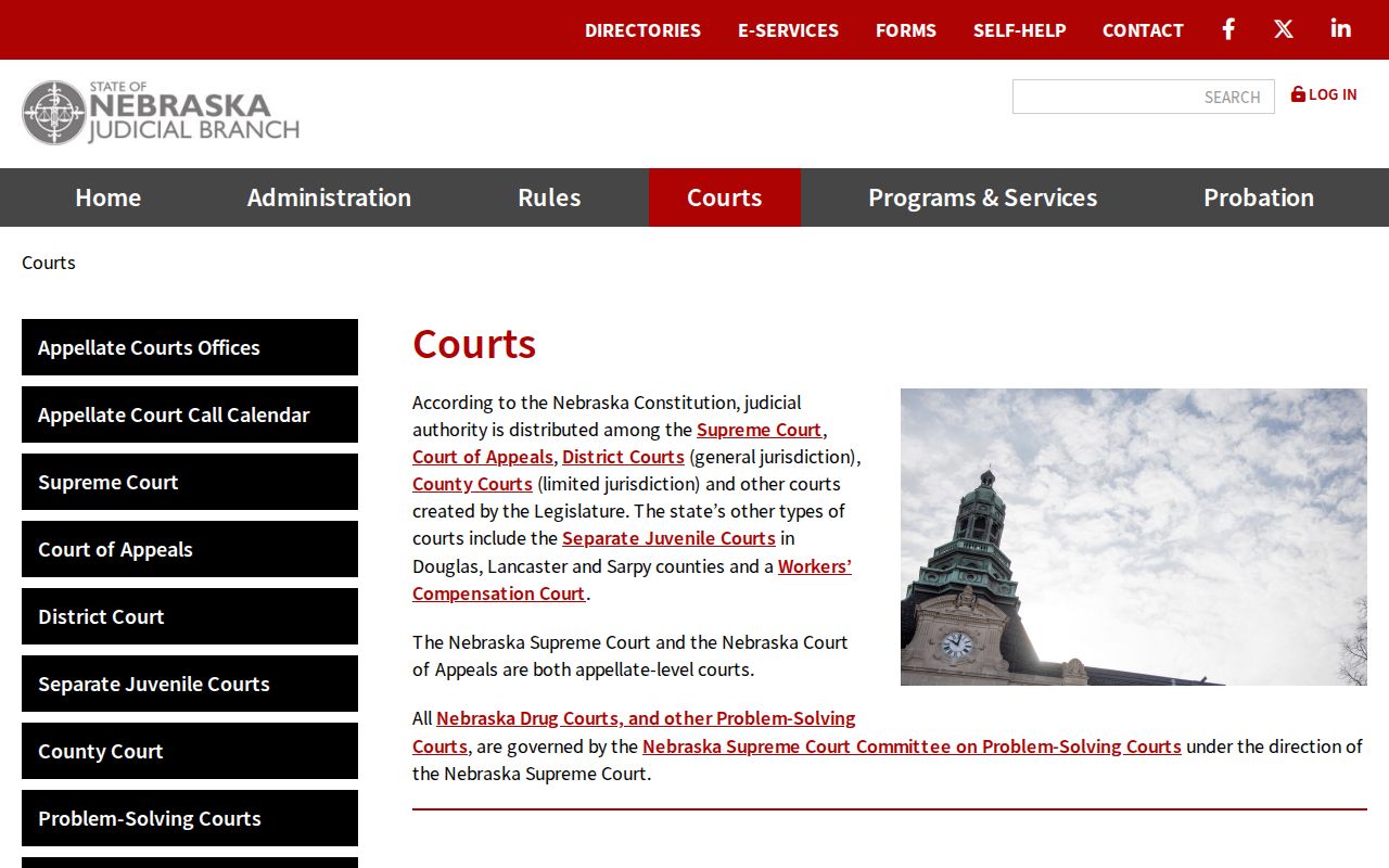 Nebraska criminal court records directory